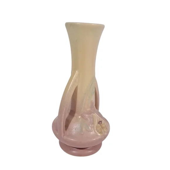 Vintage Hull Orchid Bud Vase Art Pottery Pink Yellow READ - Picture 2 of 9